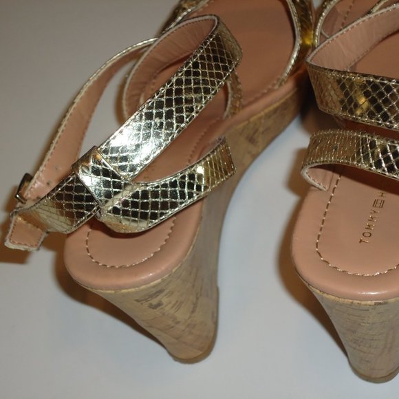 Gold Cork Wedge Sandal - Picture 16 of 16